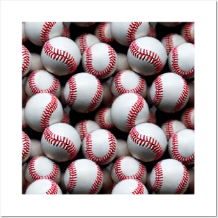 Baseball ball pattern Posters and Art